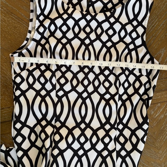 Connected Apparel Monochrome Geometric Midi Dress - Picture 6 of 7